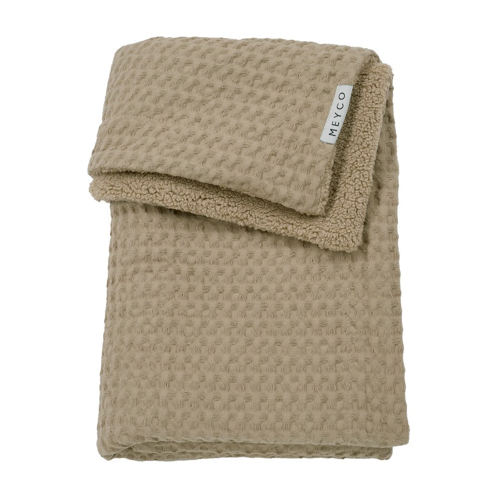 Meyco Κουβέρτα Waffle Teddy Taupe 100x150cm