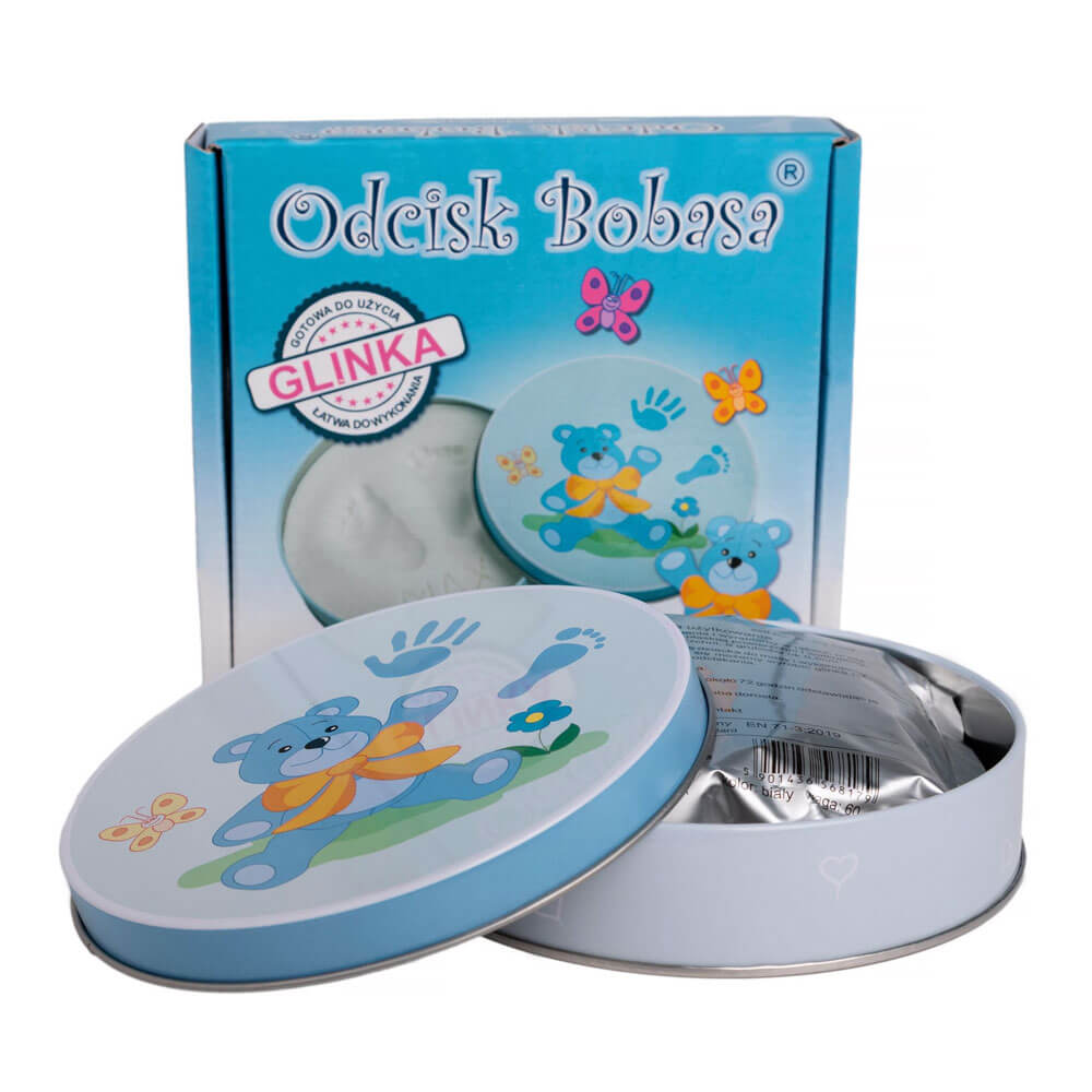 Αναμνηστικό Αποτύπωμα Round Tin Μπλε