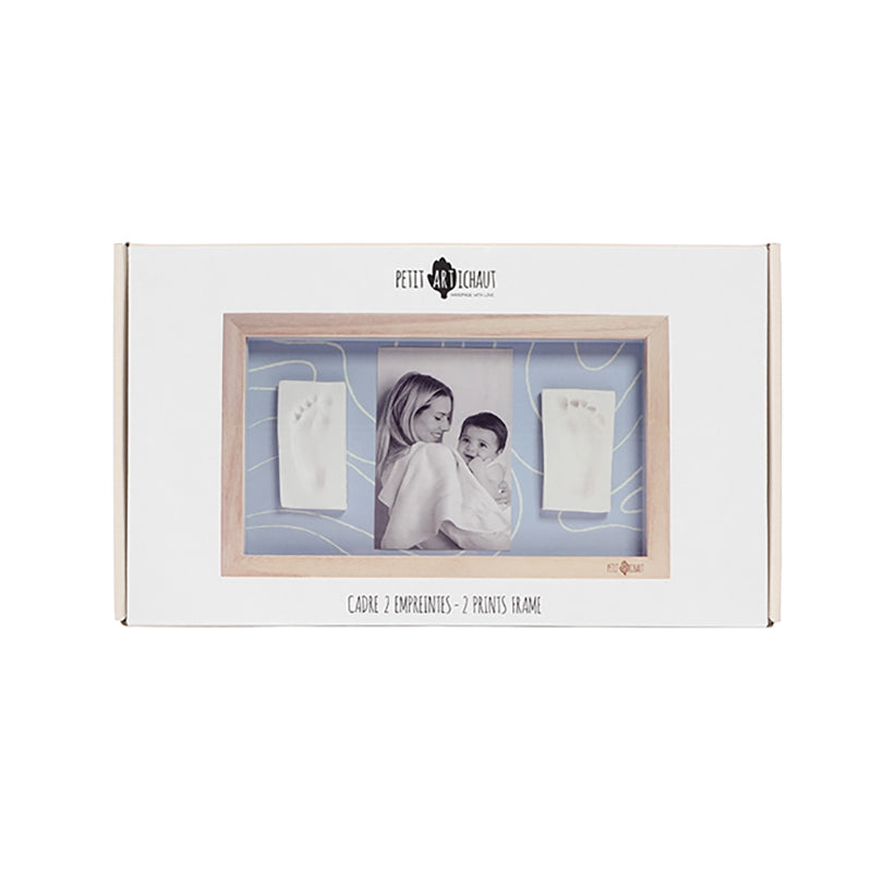 2 Prints Frame - Blue Abstract