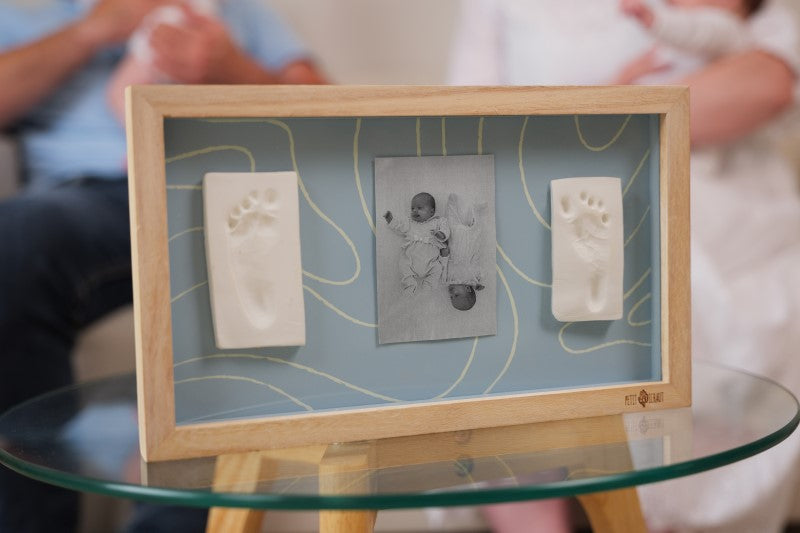 2 Prints Frame - Blue Abstract