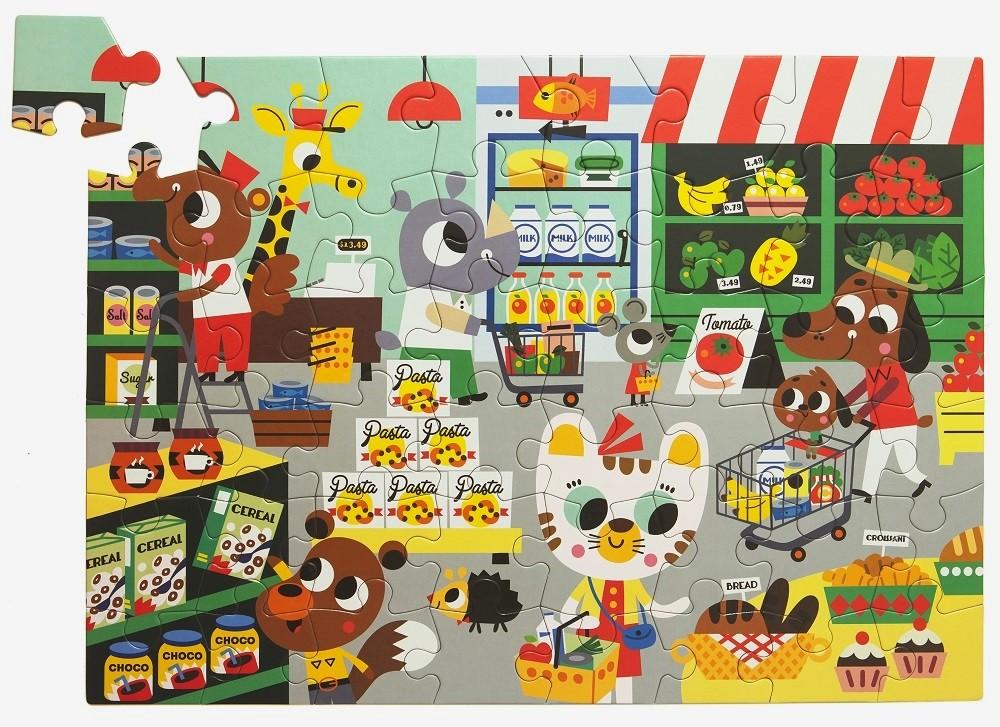 Petit Monkey – Παζλ “Στο Σούπερ μάρκετ” 48 pcs / 4 yr +