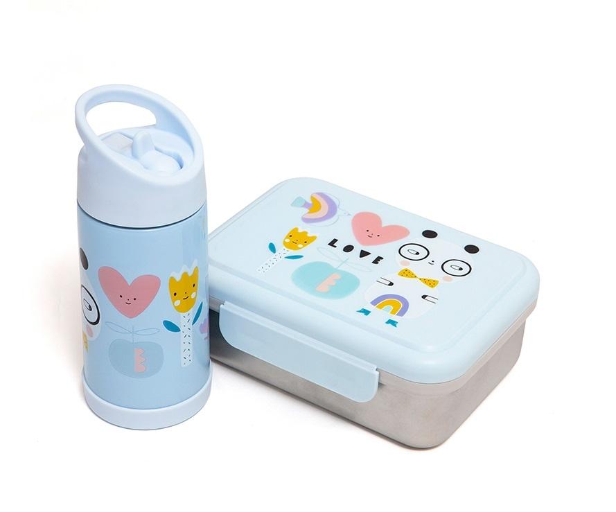 Petit Monkey – Stainless Steel Lunchbox Panda Love
