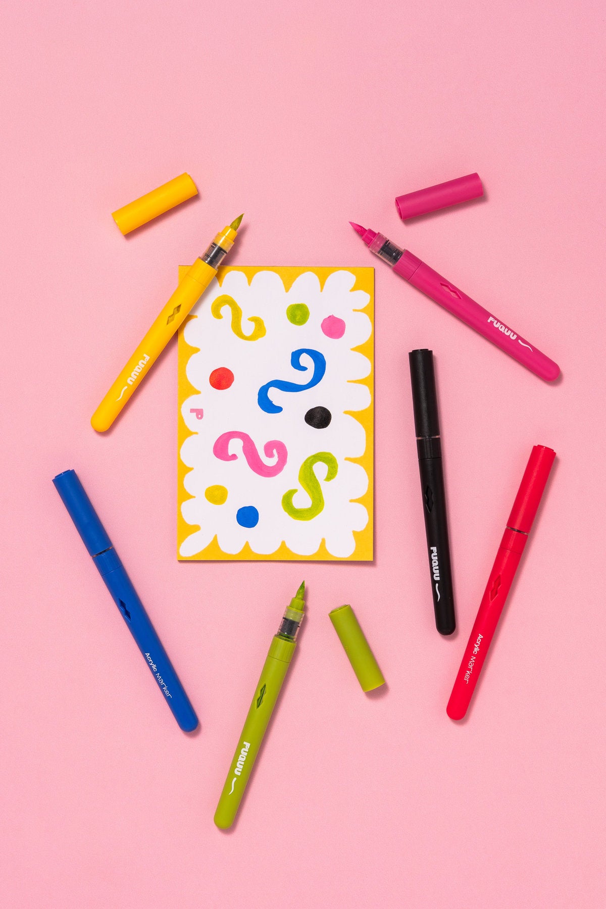 PUQUU Ακρυλικοί Μαρκαδόροι 6 χρώματα