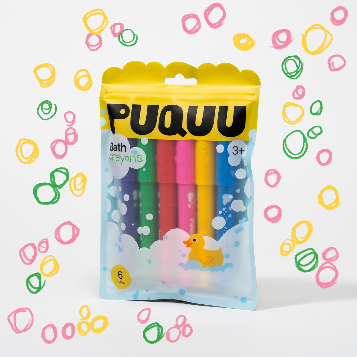 PUQUU Bath Crayons 6 χρώματα