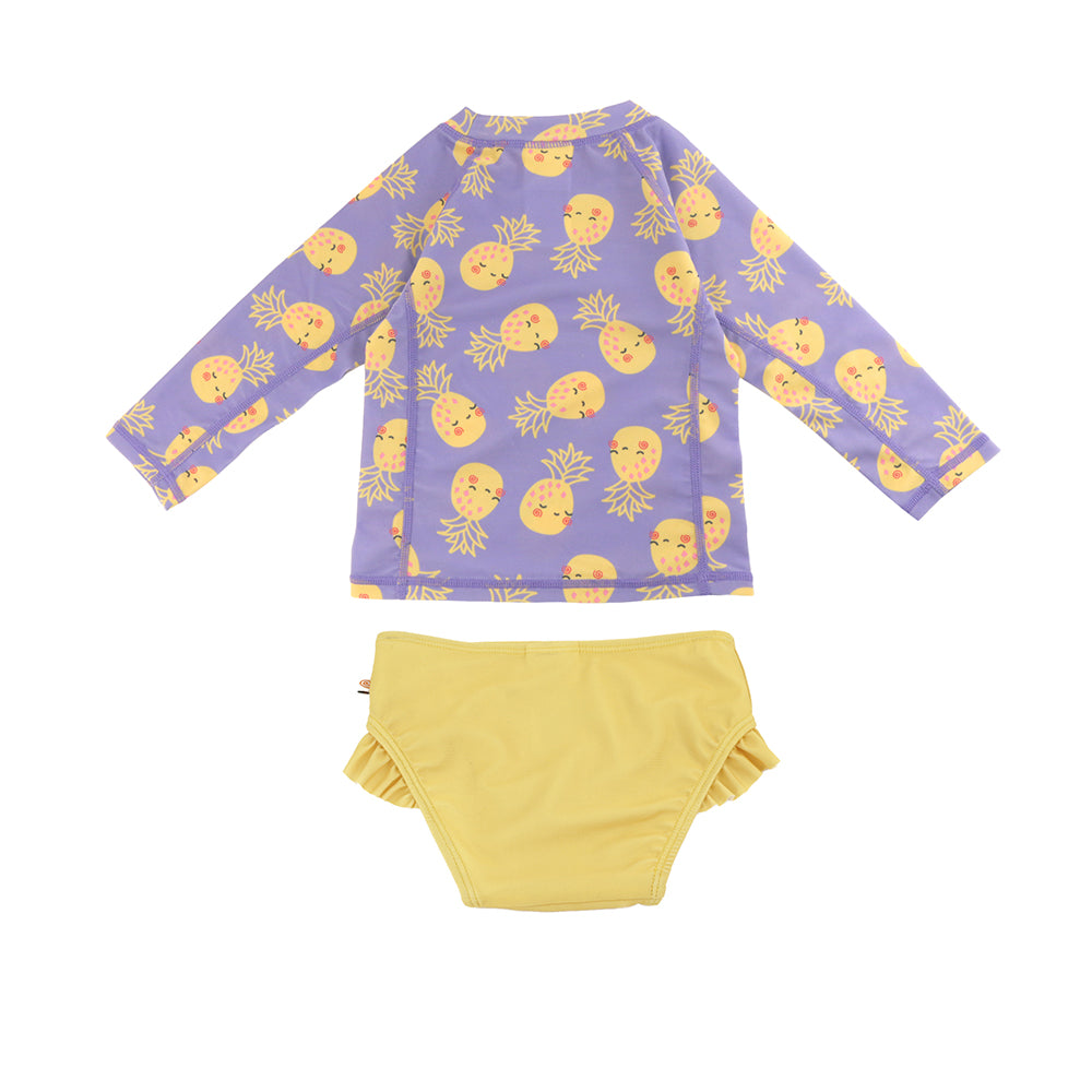 Zoocchini Σετ UV Μαγιώ και Μπλούζα Pineapple
