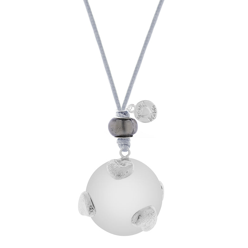 ProudMama Babybell Μενταγιόν Grey Silver Hearts