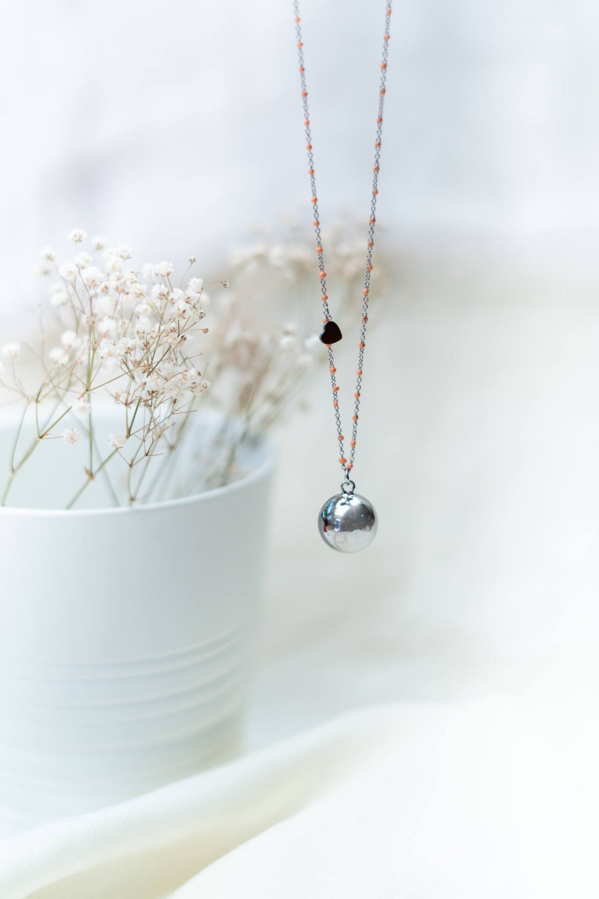 ProudMama Bola Fine Silver Chain Blue