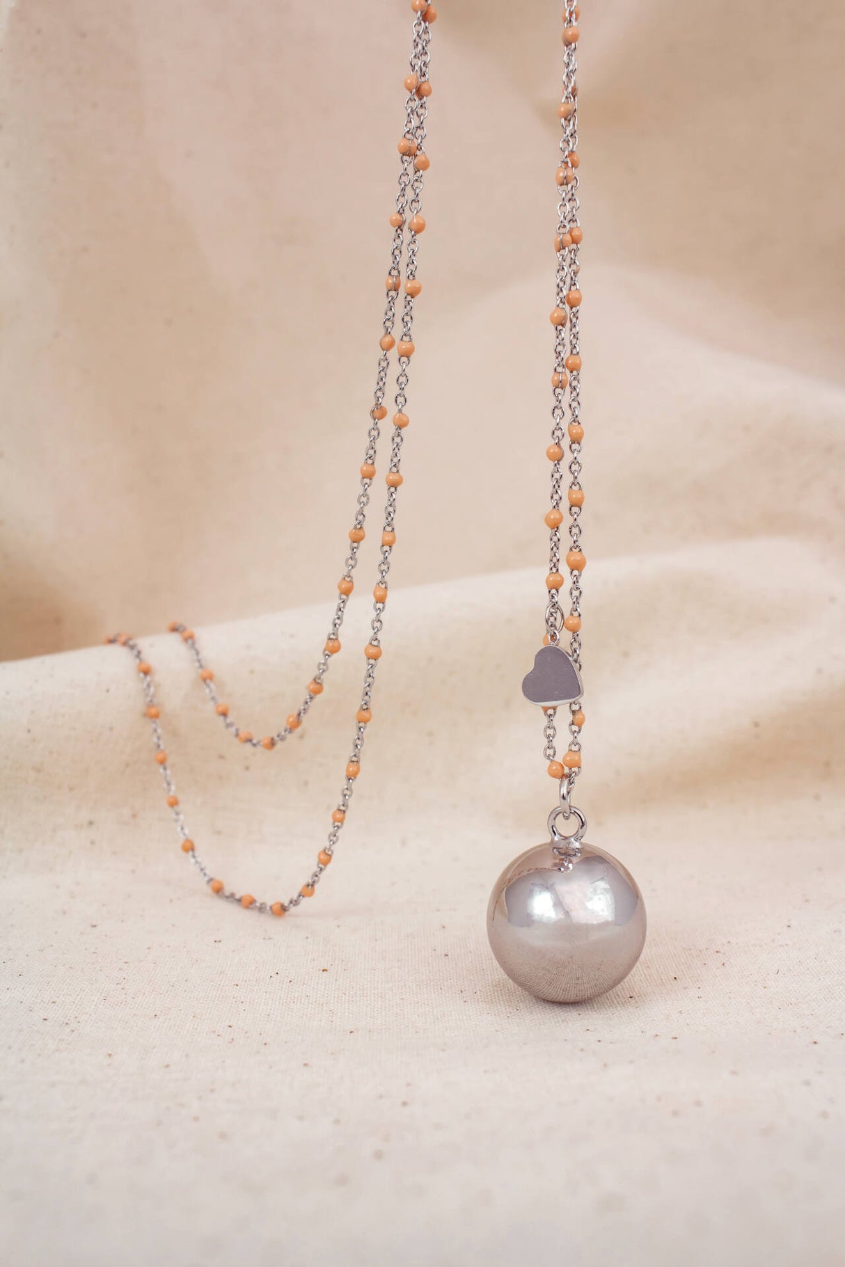 ProudMama Bola Fine Silver Chain Blue