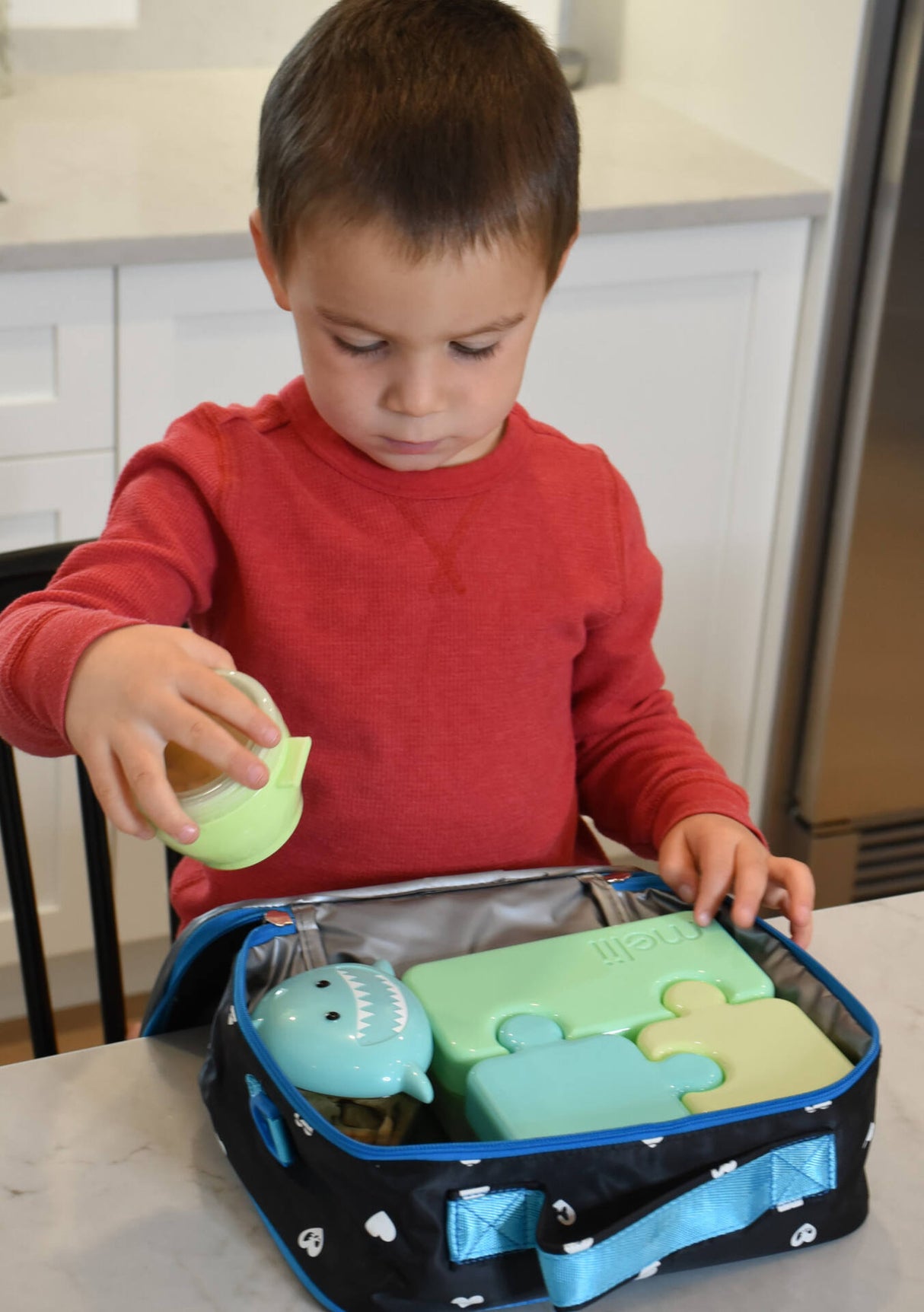 Melli - Φαγητοδοχείο Puzzle Bento 2 τεμάχια - Boys