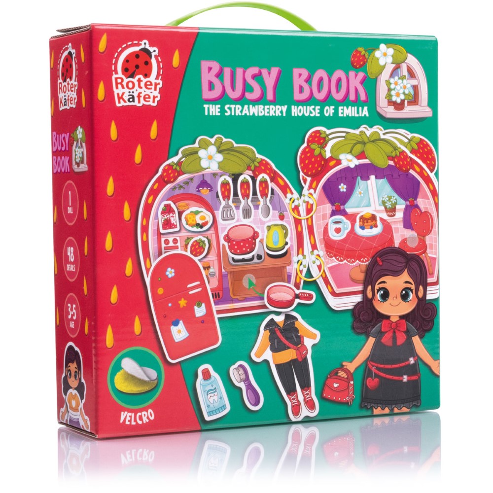 Busy Book με Velcro Φραουλόσπιτο