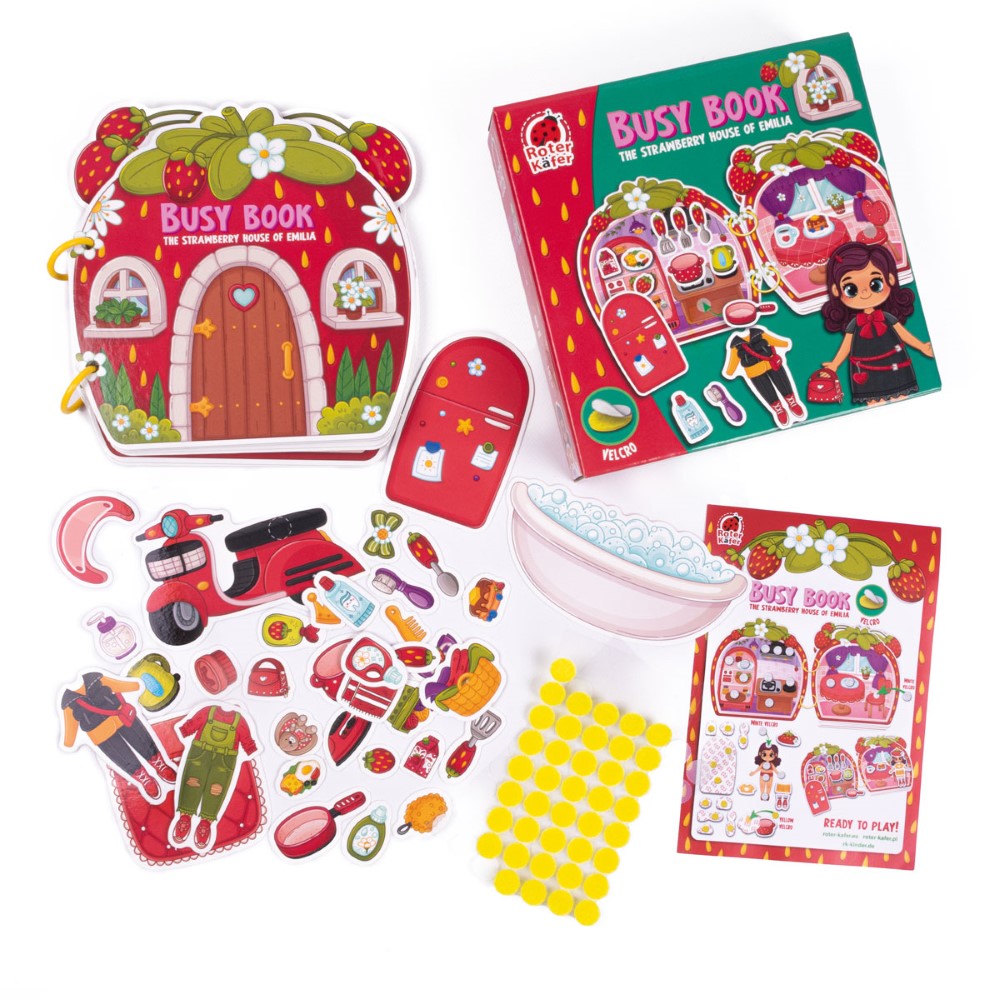 Busy Book με Velcro Φραουλόσπιτο