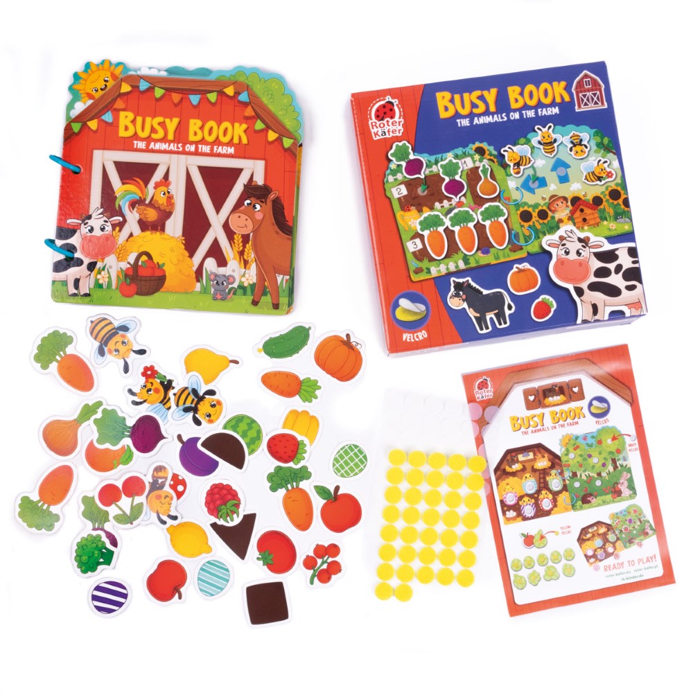 Busy Book Με Velcro Ζωάκια Στη Φάρμα