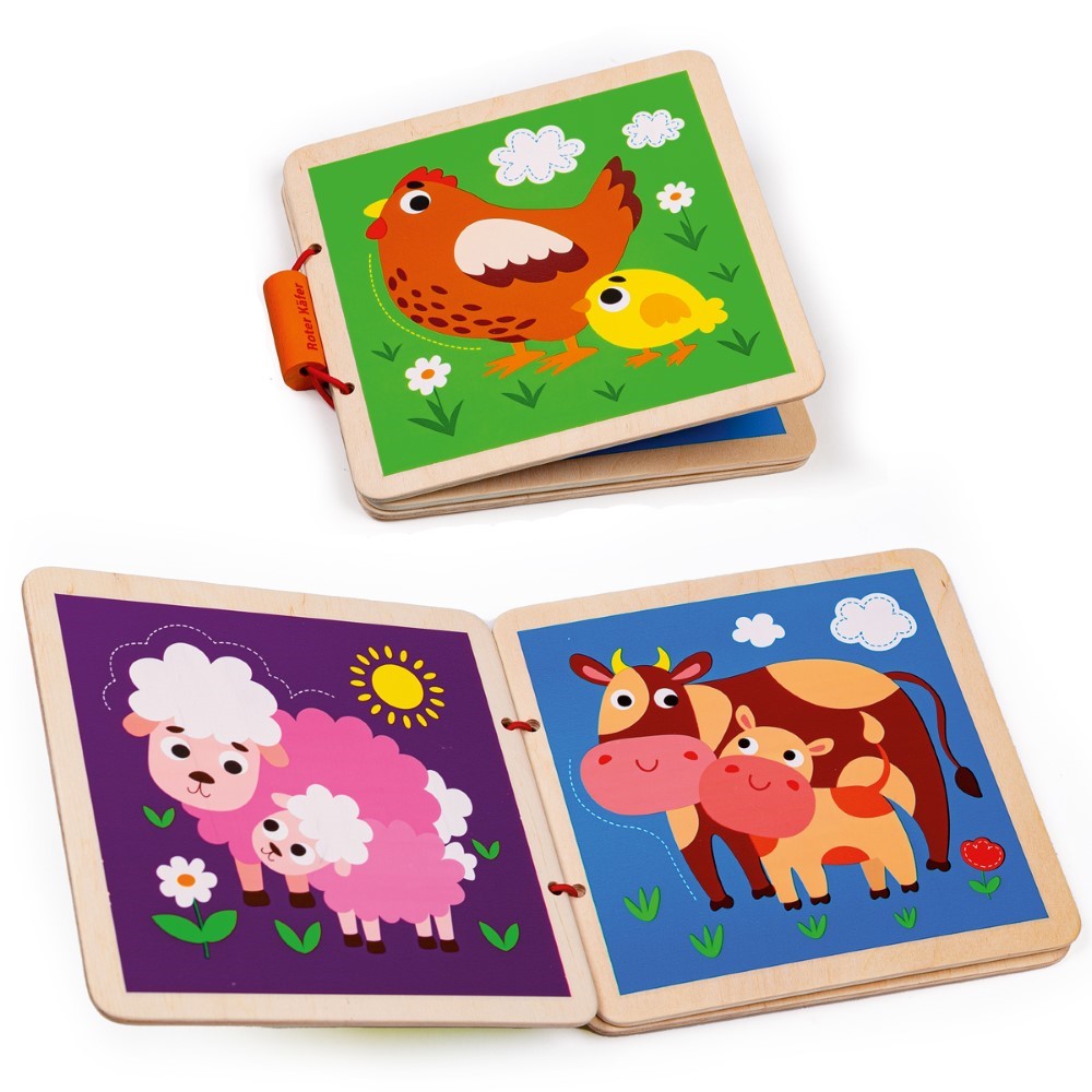 Ξύλινο Βιβλίο σε κουτί Μαμά και Μωρό