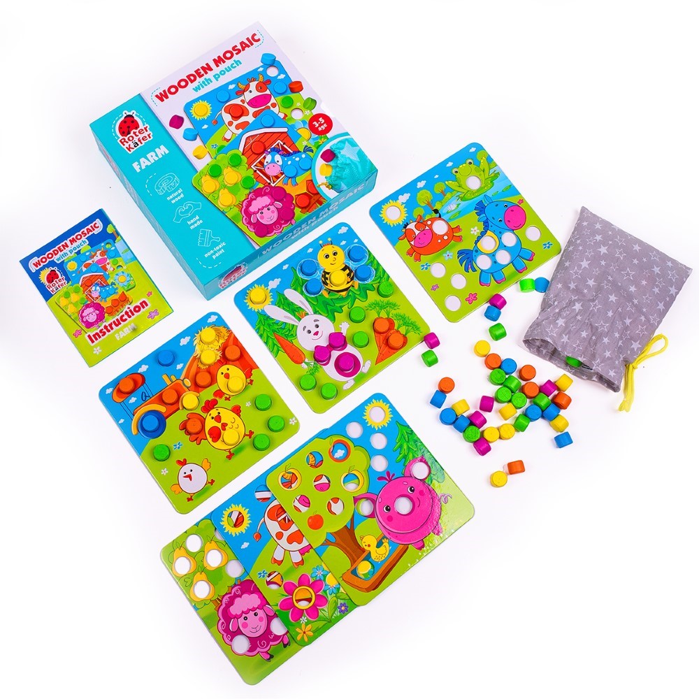 Ξύλινο μωσαϊκό Φάρμα με πουγκί