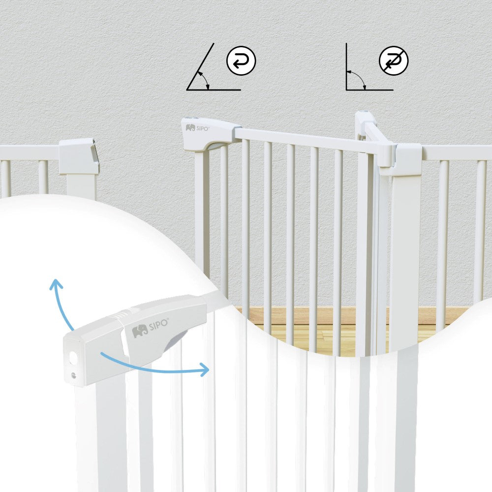 Sipo Πόρτα Ασφαλείας Λευκή (συν 2 προεκτάσεις: 7εκ και 14εκ)
