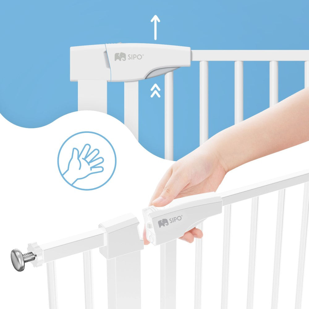 Sipo Πόρτα Ασφαλείας Λευκή (συν 2 προεκτάσεις: 7εκ και 14εκ)