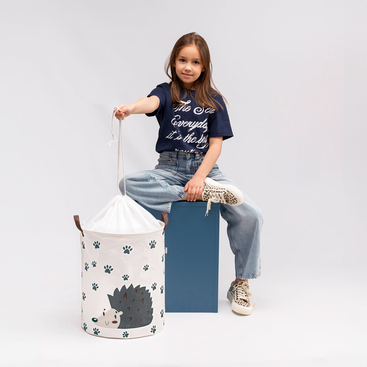 Sipo Πολυχρηστικό Καλάθι Με Κορδόνι Σκαντζόχοιρος 43 L