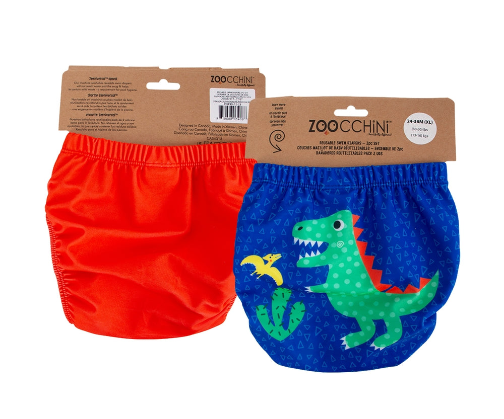 Zoocchini Μαγιώ Πάνα (2pcs Σετ) - Dinosaur