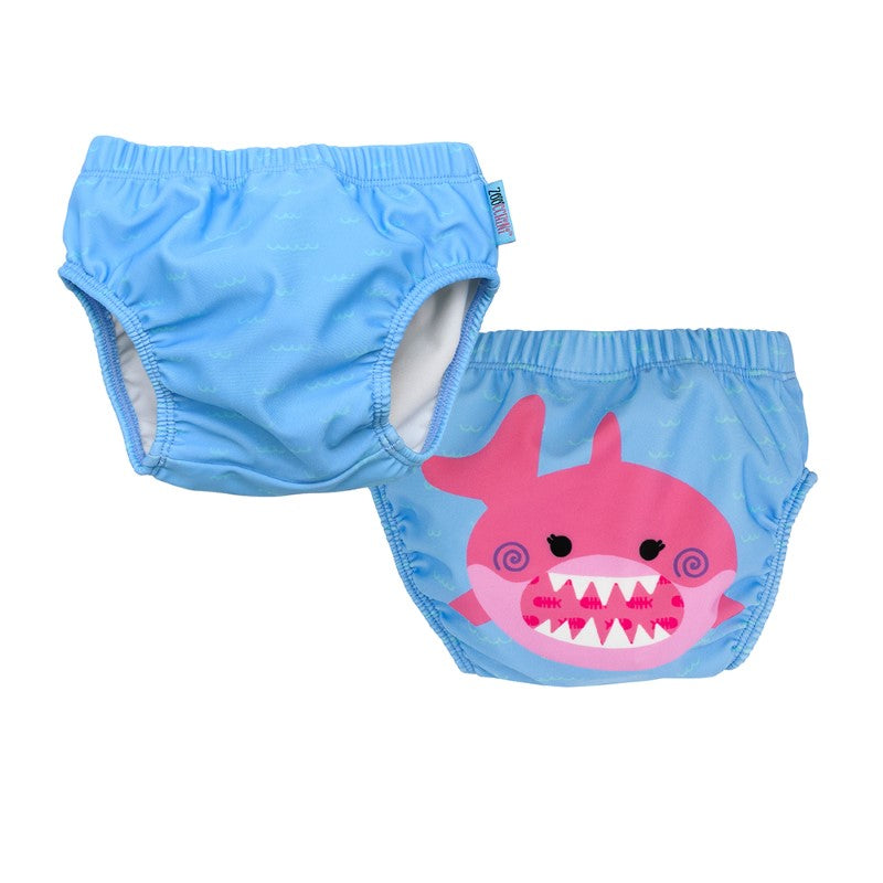 Zoocchini Μαγιώ Πάνα (2pcs Σετ) - Pink Shark