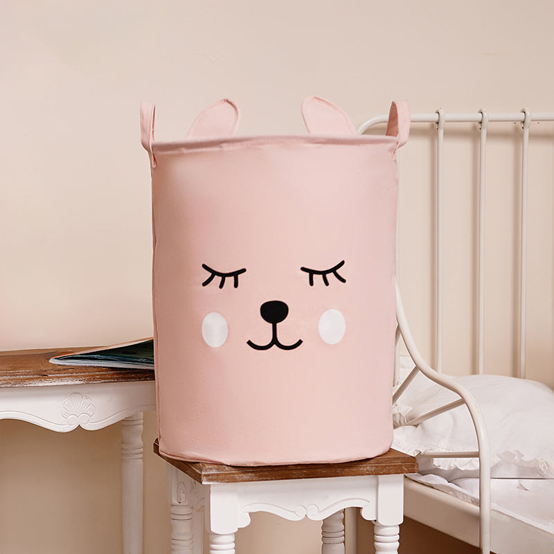 Sipo Πολυχρηστικό Καλάθι με κορδόνι Ροζ Αρκουδάκι 43 L