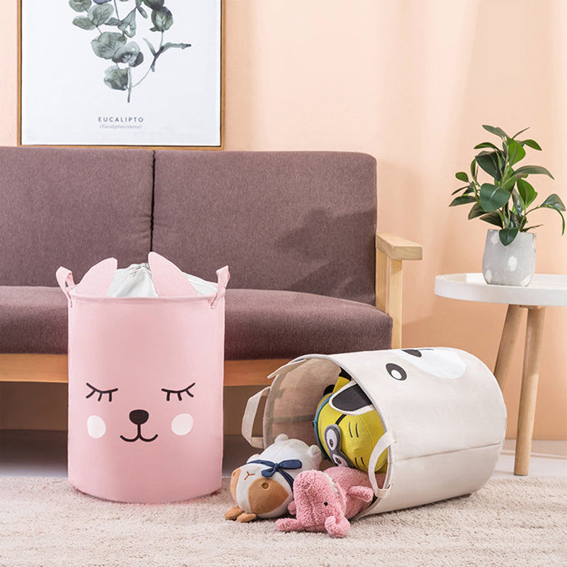 Sipo Πολυχρηστικό Καλάθι με κορδόνι Ροζ Αρκουδάκι 43 L