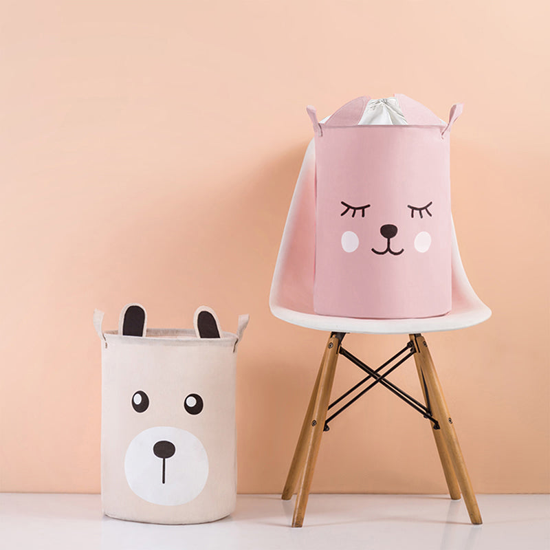 Sipo Πολυχρηστικό Καλάθι με κορδόνι Ροζ Αρκουδάκι 43 L