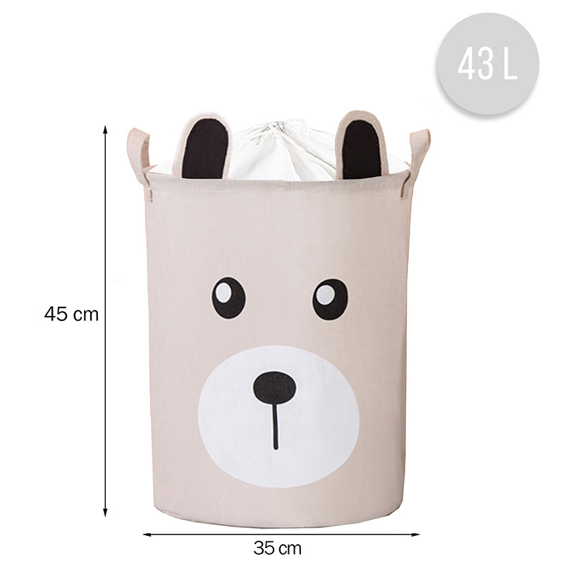 Sipo Πολυχρηστικό Καλάθι με κορδόνι Μπεζ Αρκουδάκι 43 L