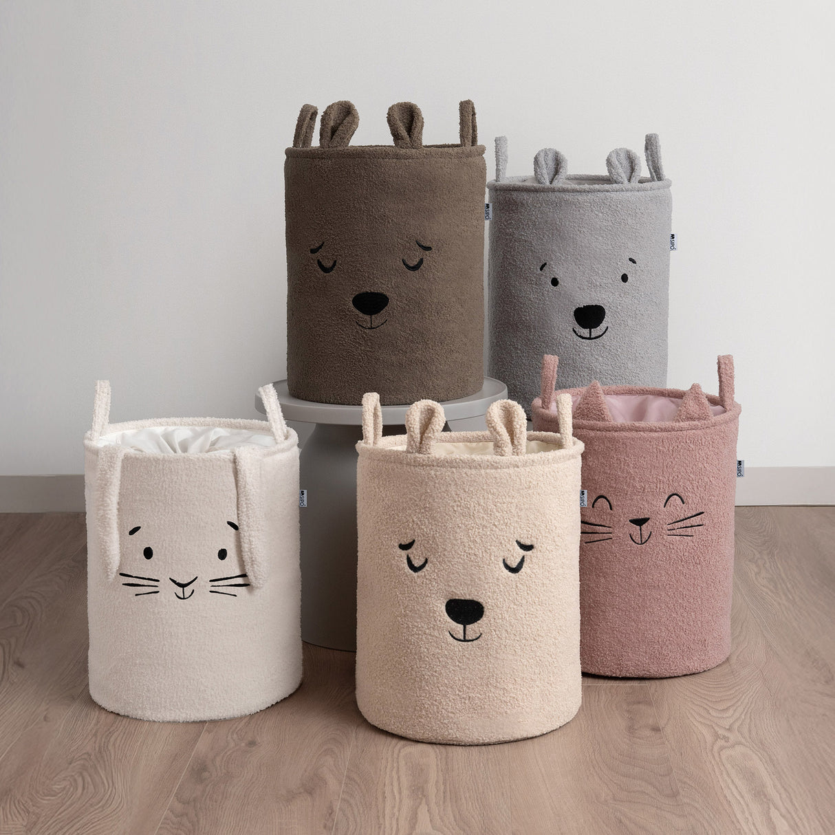 Sipo Πολυχρηστικό Καλάθι Premium Μπουκλέ Καφέ Αρκουδάκι 43L