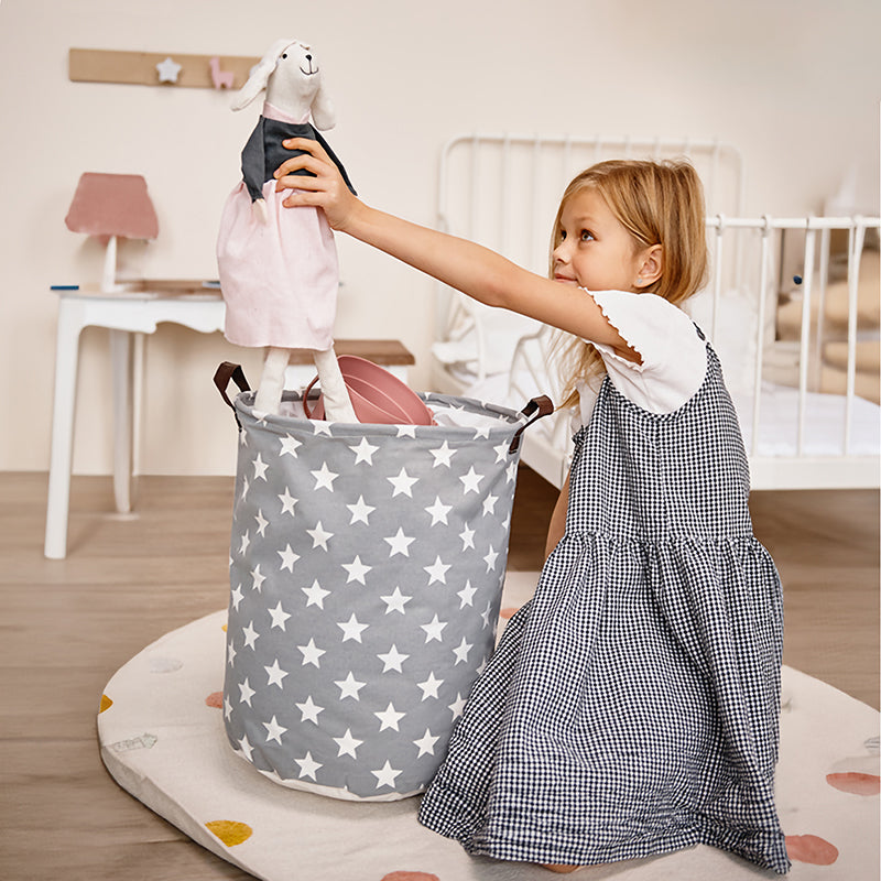 Sipo Πολυχρηστικό Καλάθι με κορδόνι Γκρι Αστέρια 43 L