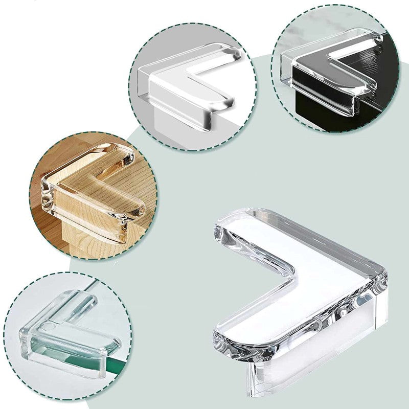 Προστατευτικά γωνιών L-Shape Διάφανα 12τμχ