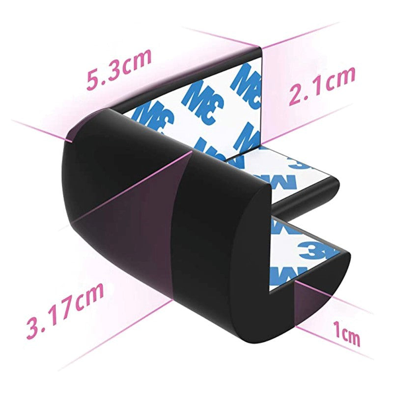 Αφρώδη προστατευτικά για γωνίες Μαύρο 4τμχ