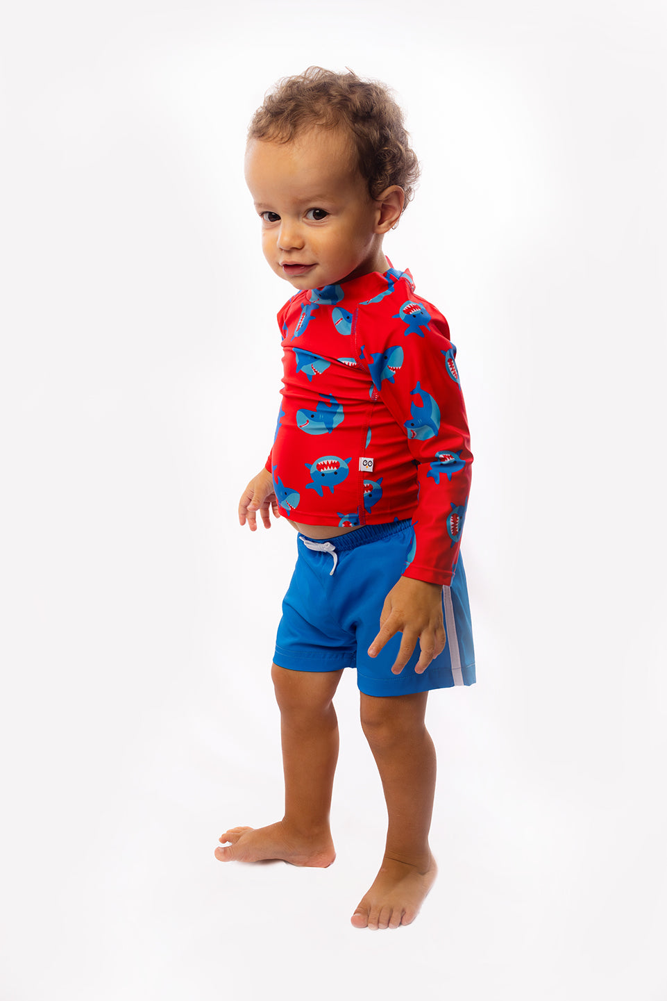 Zoocchini Σετ UV Μαγιώ Σορτς και Μπλούζα Shark