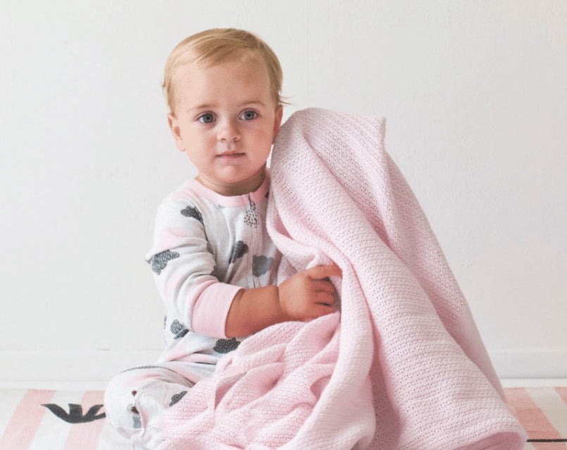 Minene Knitted Blanket White