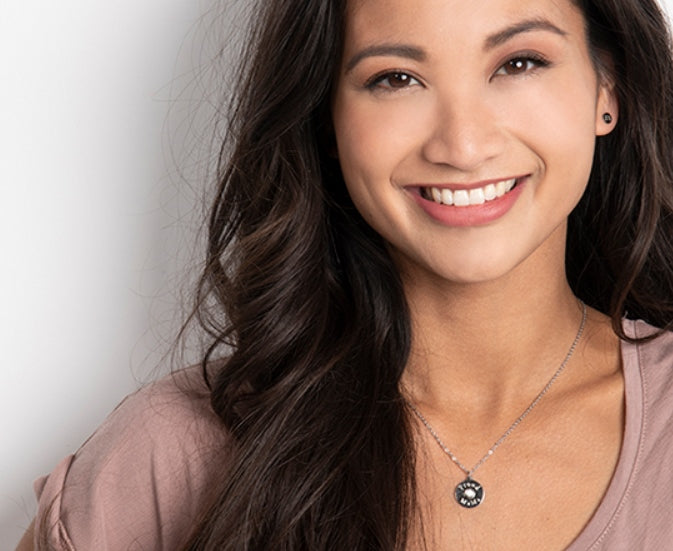 Proud MaMa Κολιέ Steel Gold Marble