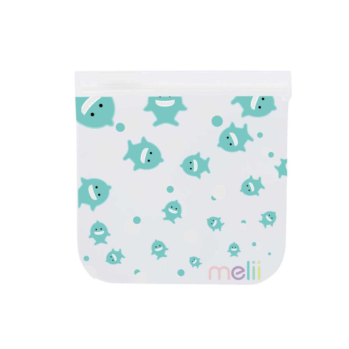 Melii - Επαναχρησιμοποιούμενα Τσαντάκια για σνακ 2 Bulldog + 2 Shark