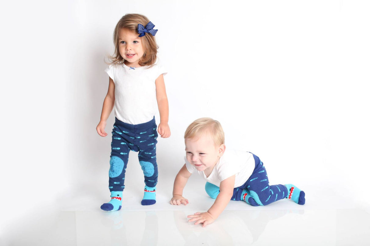 Grip+Easy Crawler Pants & Socks Set Sherman the Shark