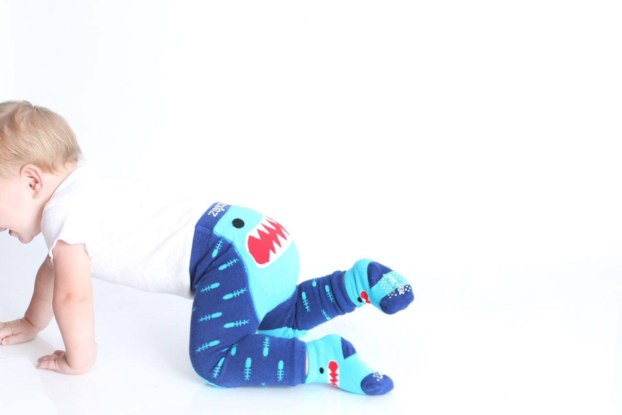 Grip+Easy Crawler Pants & Socks Set - Sherman the Shark