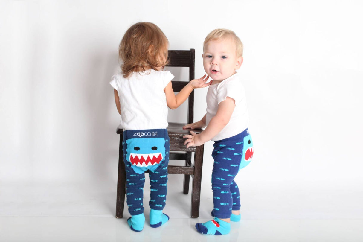 Grip+Easy Crawler Pants & Socks Set - Sherman the Shark