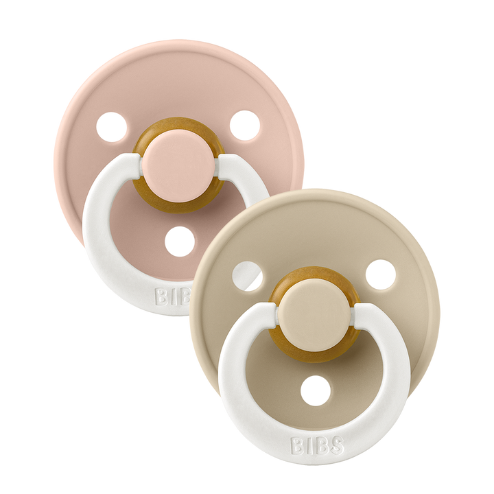 Bibs - Πιπίλες Colour 2τεμ.- Latex Glow Blush/Vanilla No 1