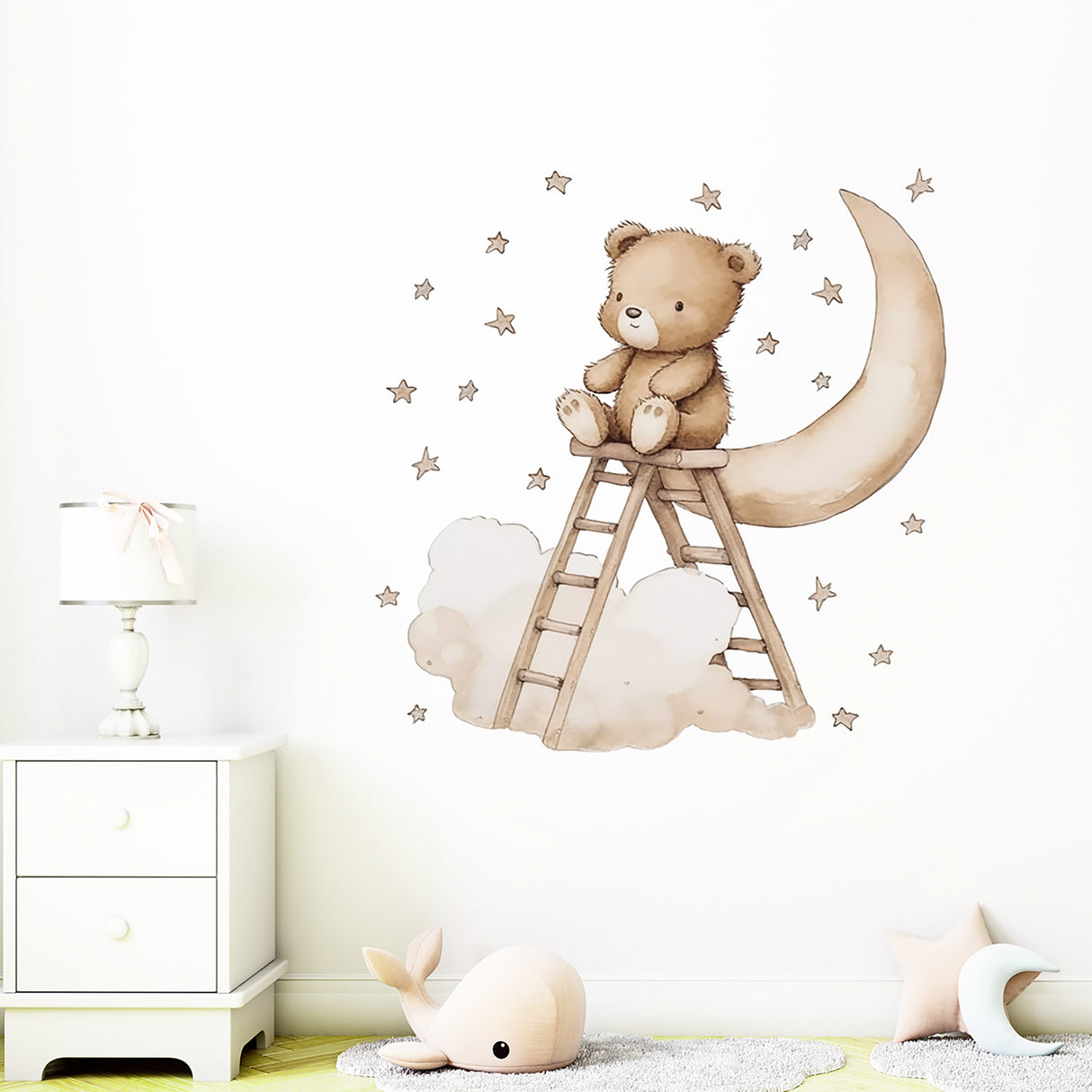 Sipo wall stickers Teddy bear on a ladder