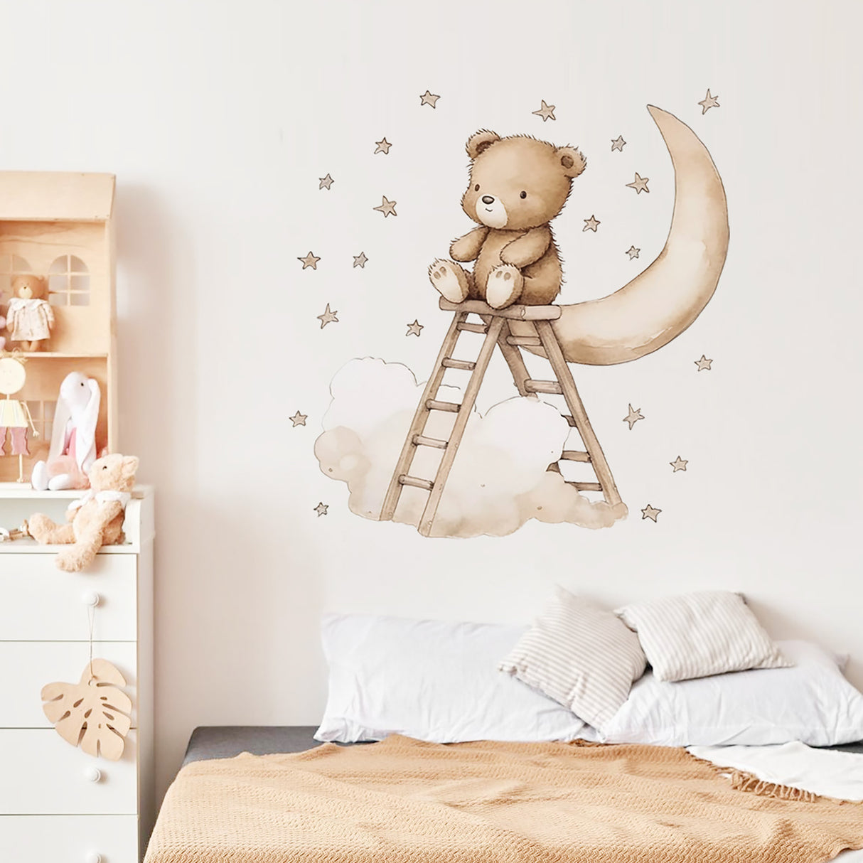 Sipo Wall Stickers Teddy Bear On A Ladder