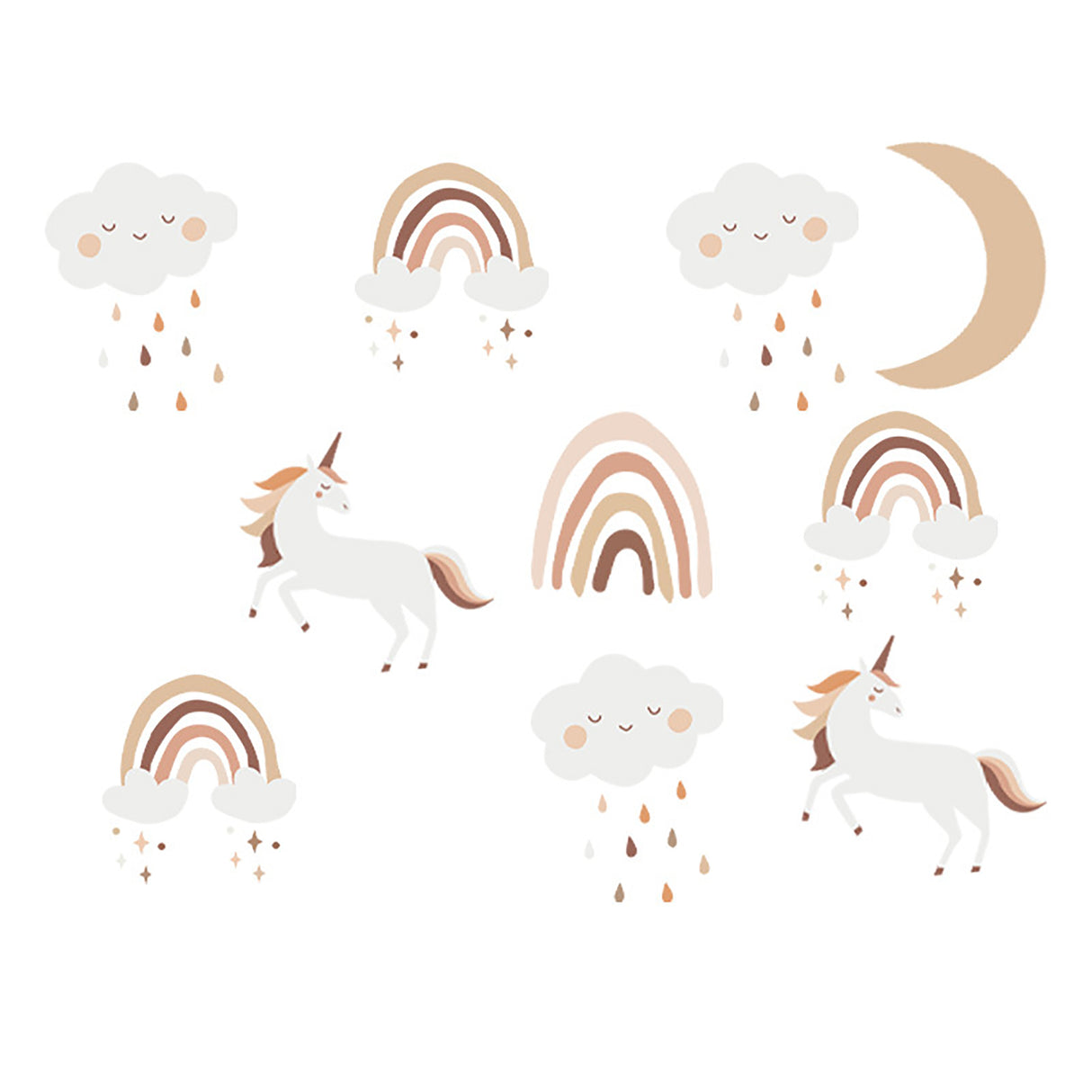 Sipo wall stickers Boho Rainbow Unicorn