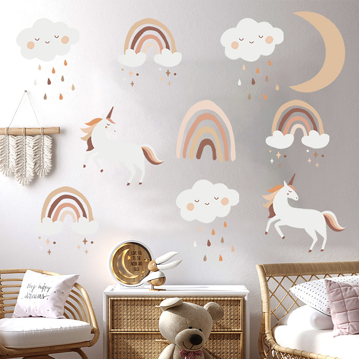 Sipo wall stickers Boho Rainbow Unicorn