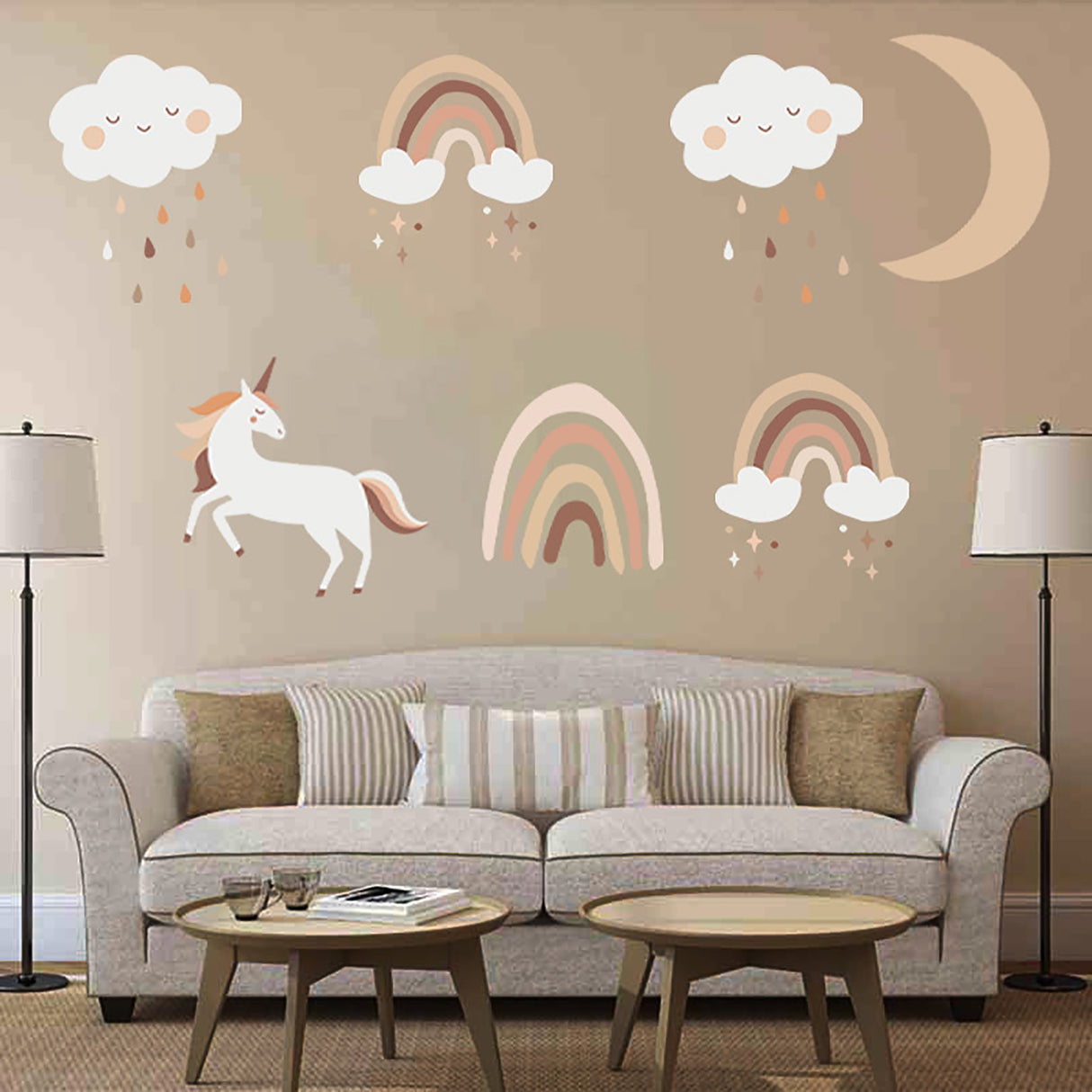 Sipo wall stickers Boho Rainbow Unicorn