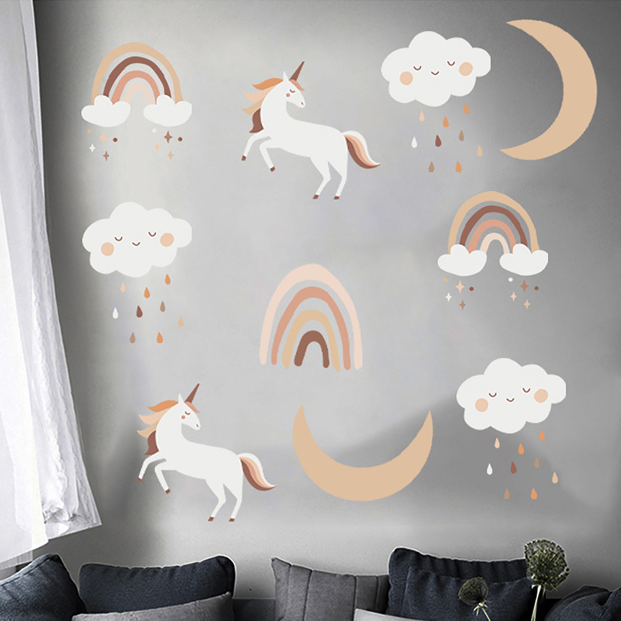 Sipo wall stickers Boho Rainbow Unicorn