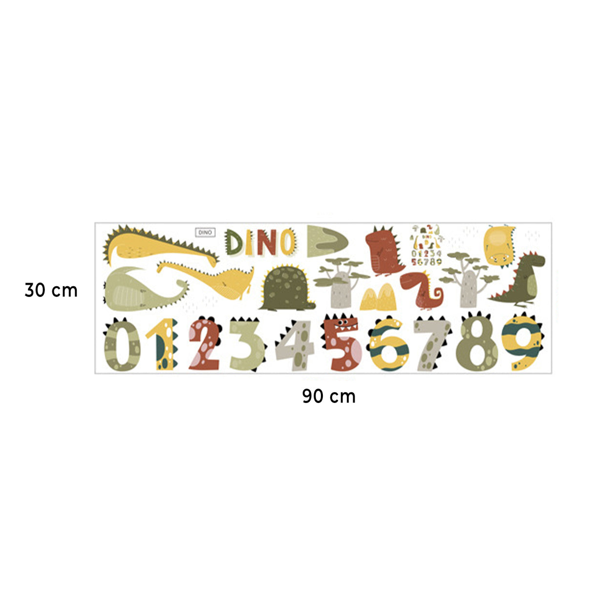 Sipo wall stickers Dino Numbers