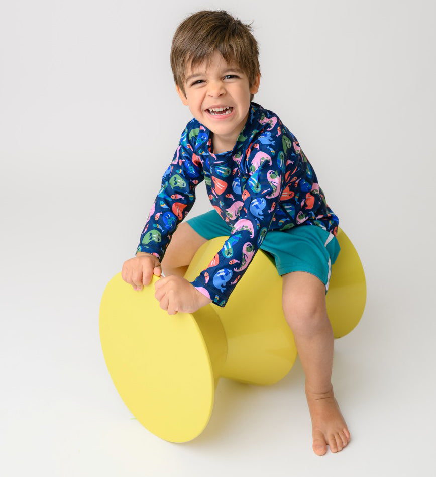 Σετ UV Μαγιώ Bucket Καπέλο Μπλούζα Walrus