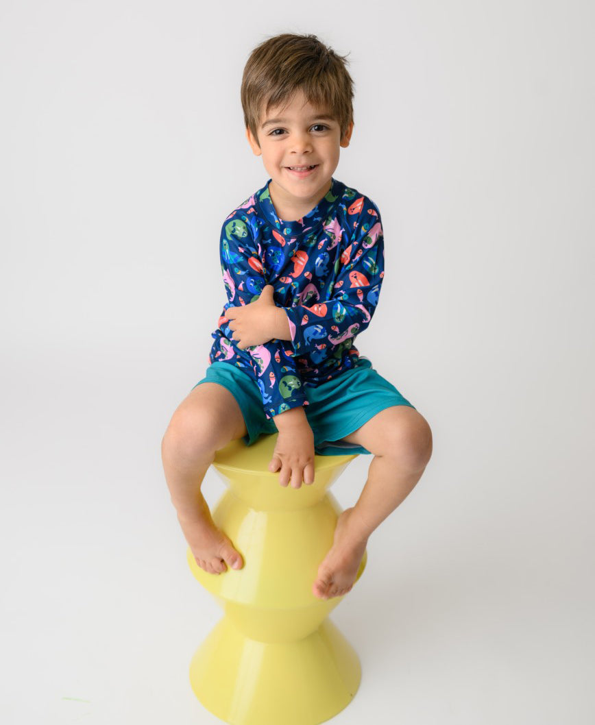 Σετ UV Μαγιώ Bucket Καπέλο Μπλούζα Walrus