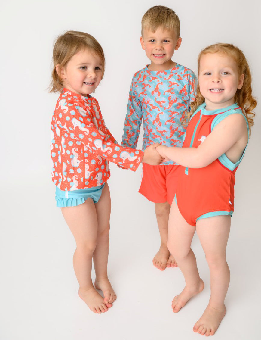 Zoocchini Σετ UV Μαγιώ και Μπλούζα Sally the Seahorse