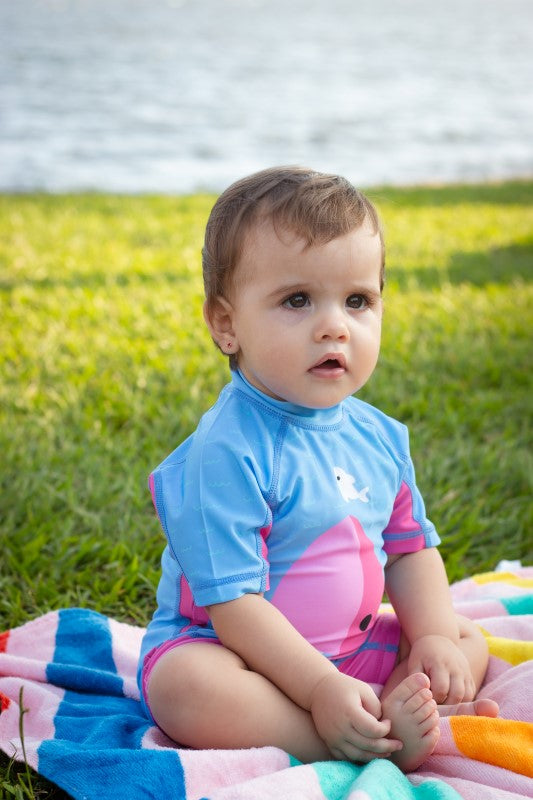 Zoocchini Surf Suit UPF50 Pink Shark